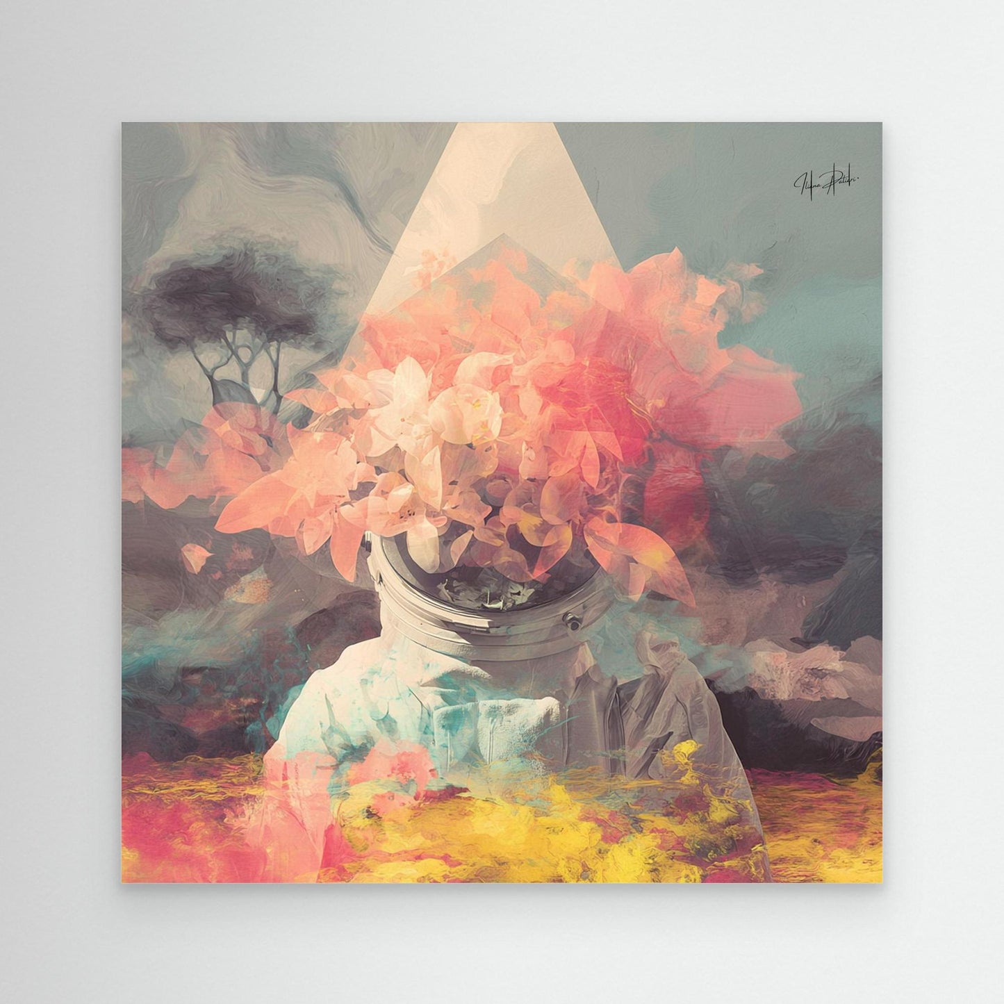 Whispering Satellite Over Mountain Skies