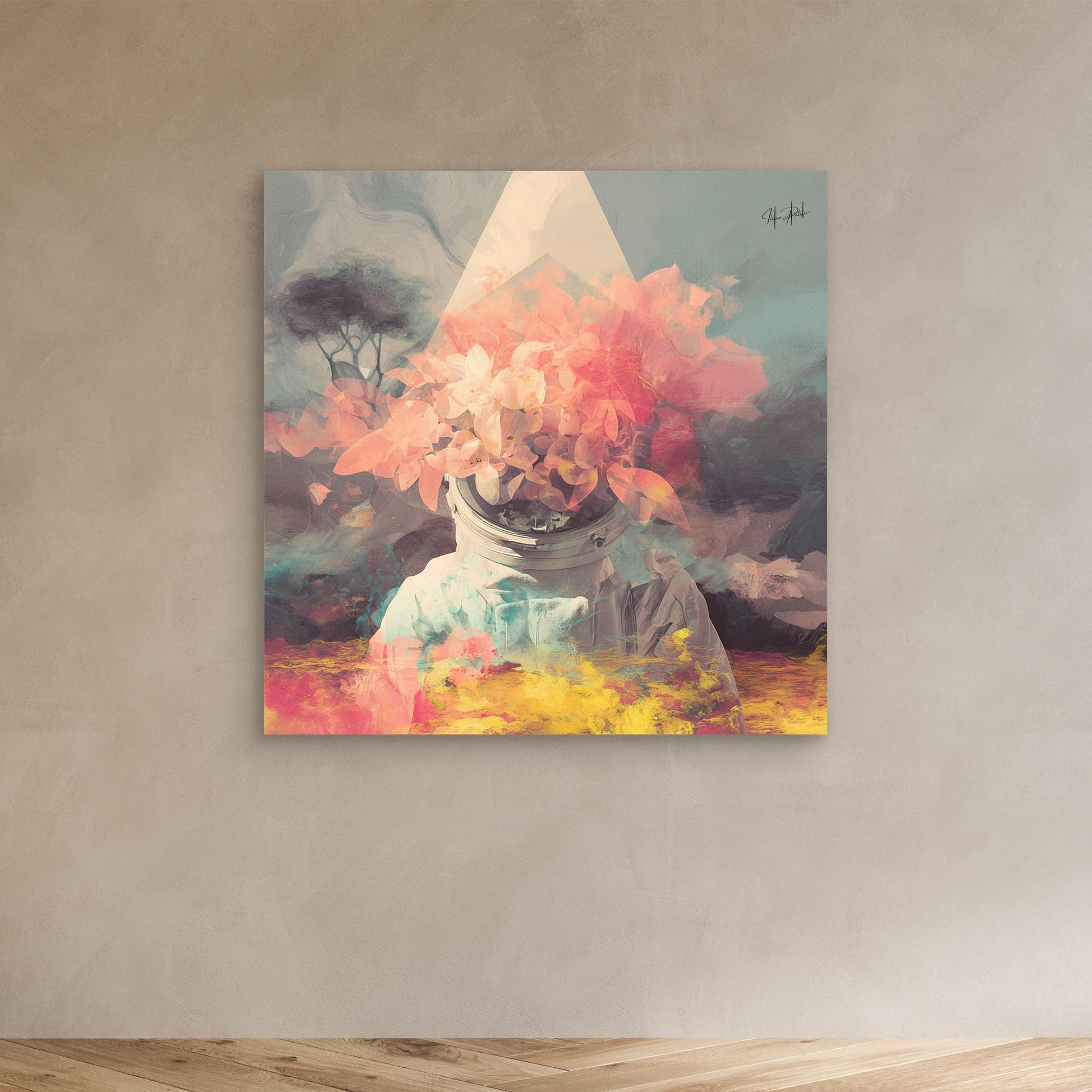 Whispering Satellite Over Mountain Skies