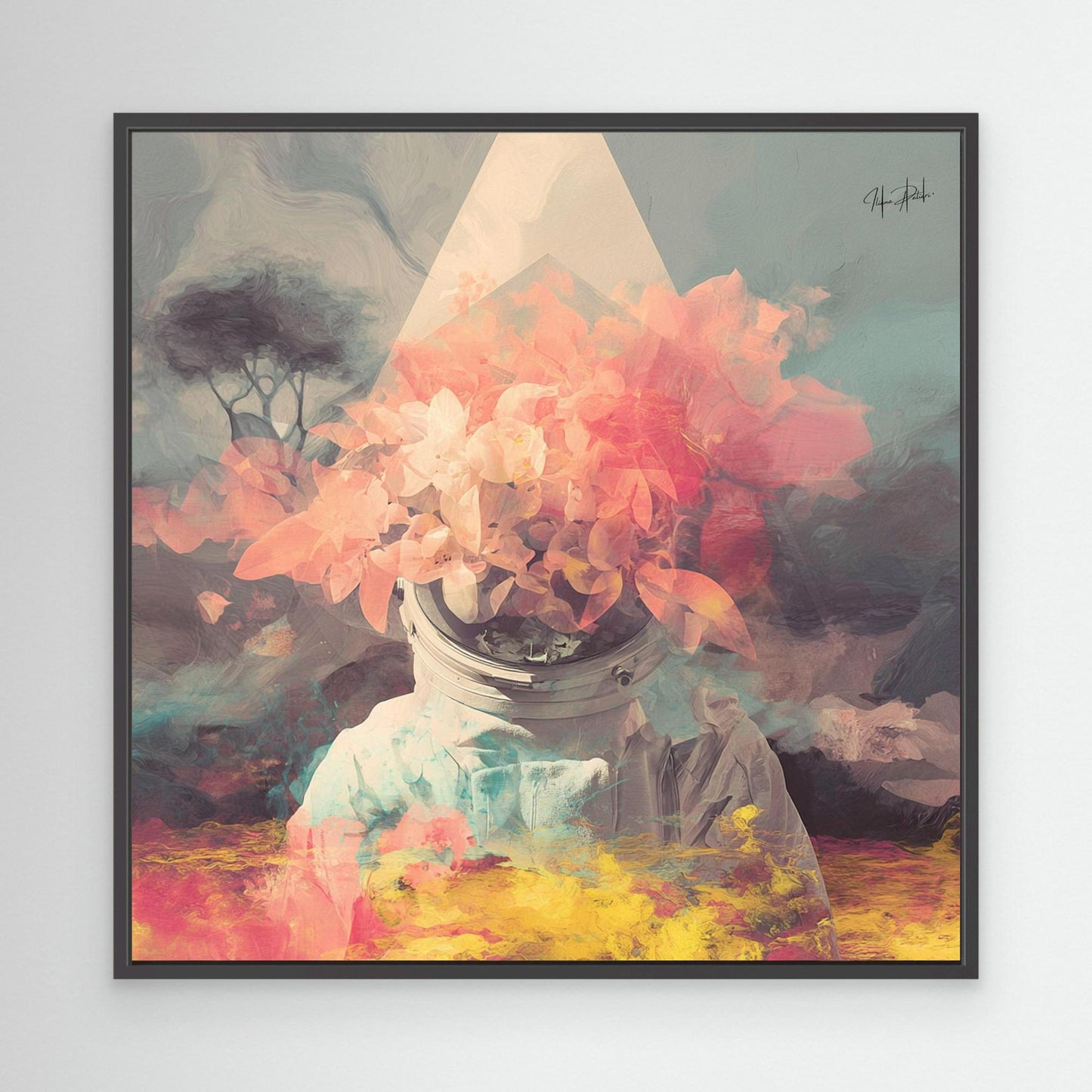 Whispering Satellite Over Mountain Skies